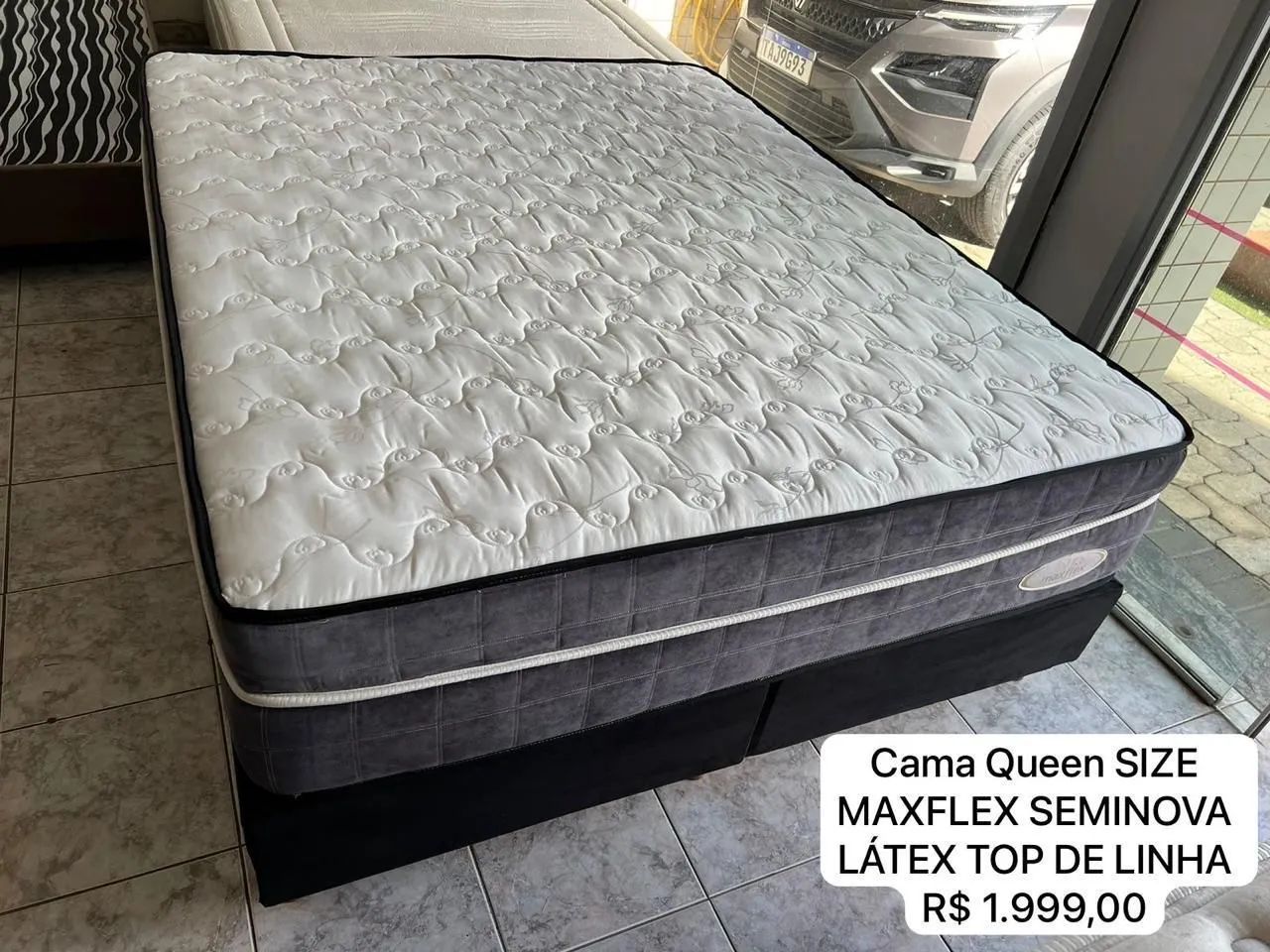 Cama Queen Size Maxflex Seminova Látex Top de Linha