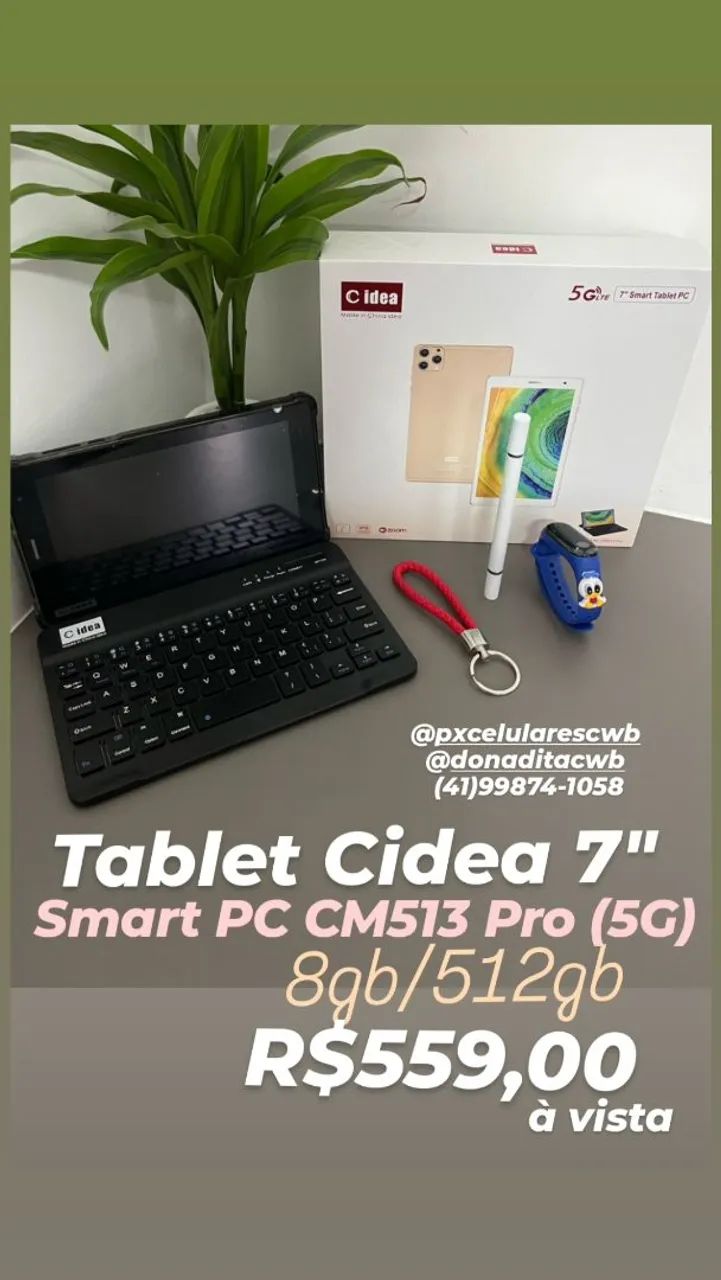 Tablet C Idea CM513 - 8/512gb - Novo, com garantia 