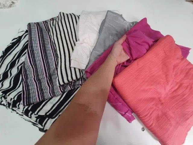 Pacote com 4kg de Tecido com Elastano (cod TD19) - Foto 3