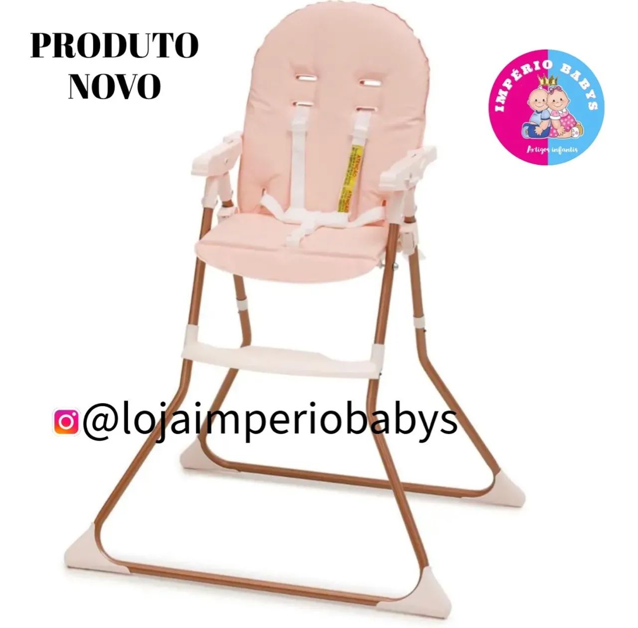 Cadeira de Alimentação Galzerano - Rosa e Azul  - Foto 3