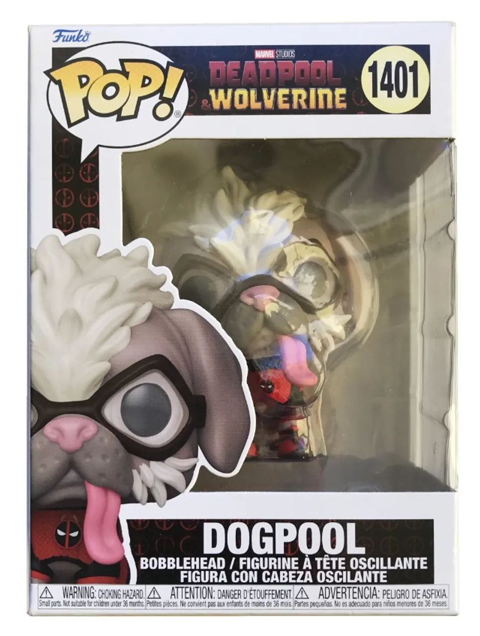 Boneco Funko Pop! Marvel Deadpool & Wolverine Dogpool 1401 Original 