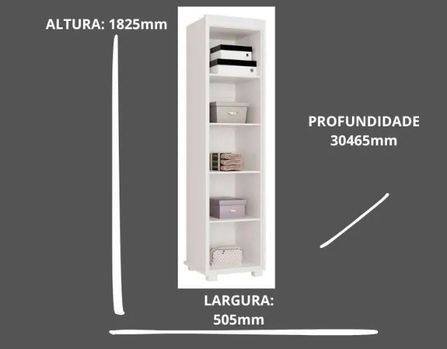 Armário Multiuso com 1 Porta e 4 Prateleiras 100% MDF (QUEIMA DE ESTOQUE)!! - Foto 2