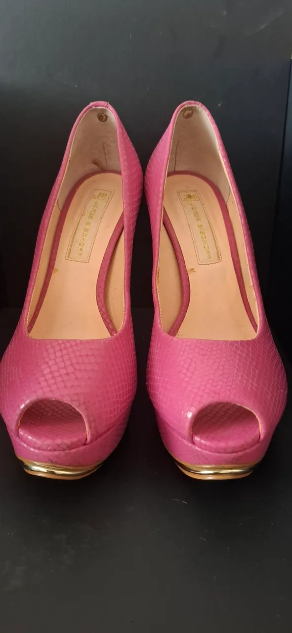Sapato Salto Alto 9cm Tam 35 Rosa Pink Perfeito!