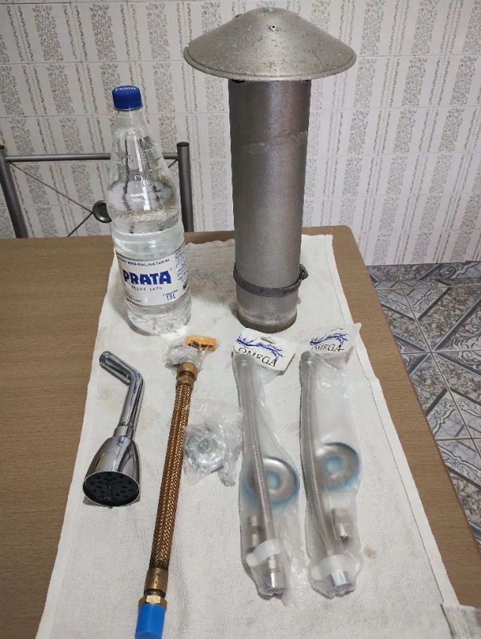 Kit Flexíveis Para Instalação De Aquecedor A Gás 30 cm + Ducha + Chaminé