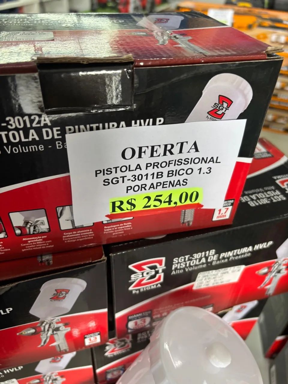 Pistola profissional bico 1,3 sigma Nova na promoção. - Foto 3