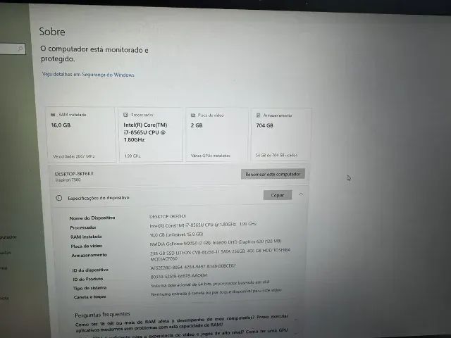 Notebook Dell Inspiron Core i7 | 16GB RAM | SSD M2 1TB - Foto 4