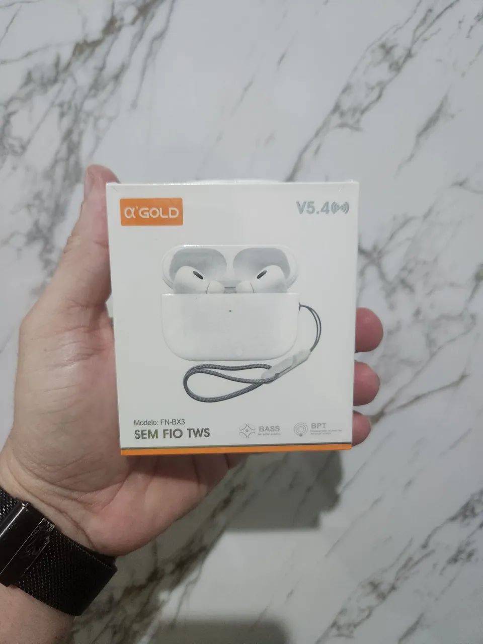 Fone de ouvido Bluetooth Gold