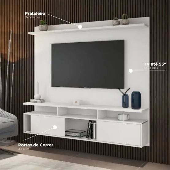 Painel Home supreme suporta TV até 55 polegadas  / 3 cores disponíveis  / Receba em 24h - Foto 2