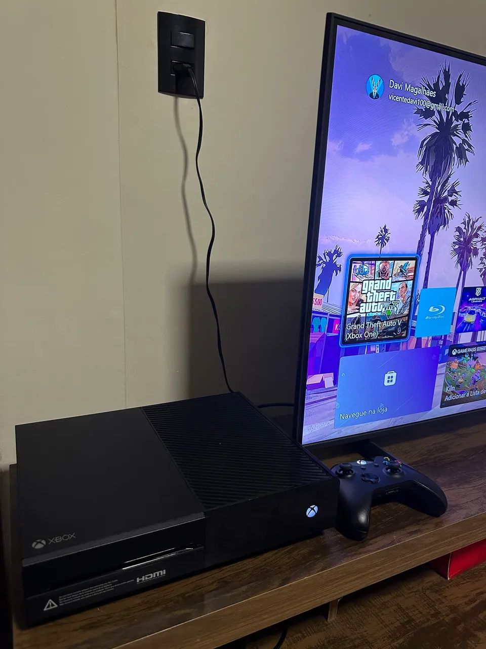 Xbox One Fat 500gb + Controle + Fonte + Caixa