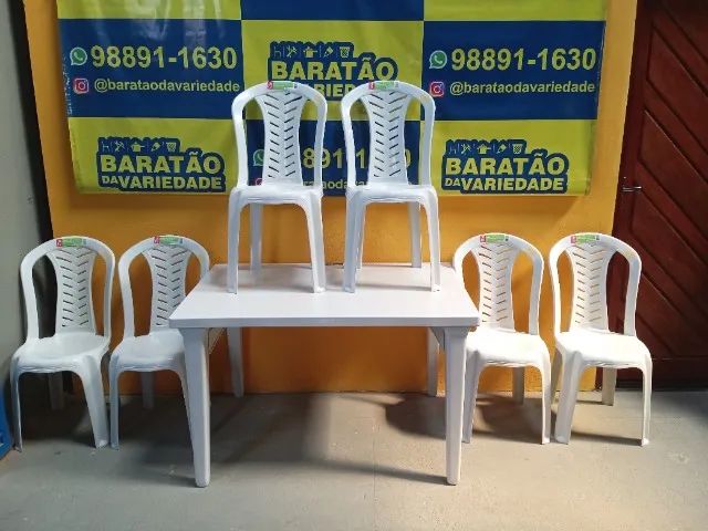 JOGO DE MESA RETANGULAR PLASTEX