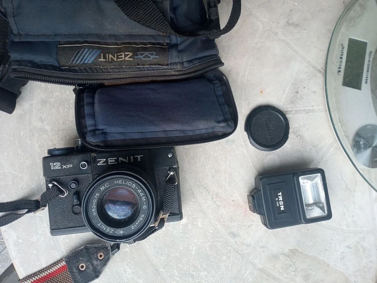 Câmera Zenit com seus acessórios. - Foto 5