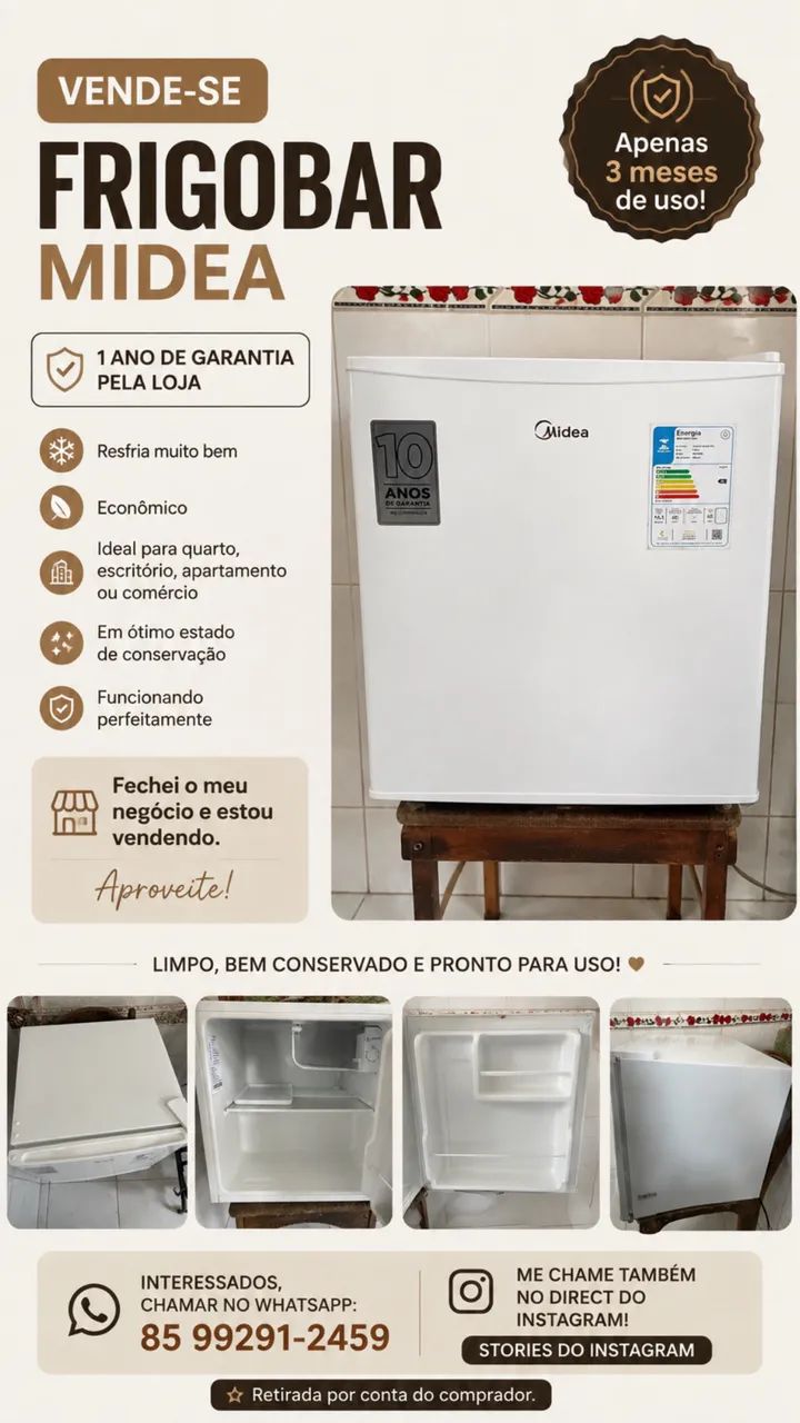 Vendo frigobar 