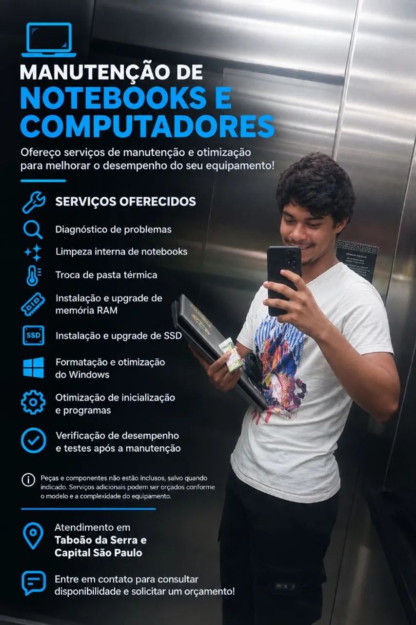 MANUTENÇÃO DE COMPUTADORES E NOTEBOOKS ?