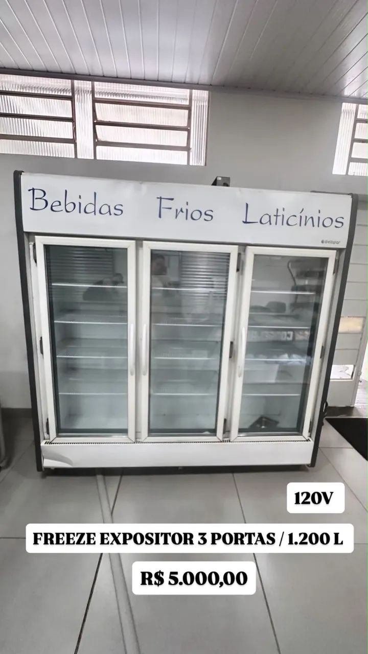 Freezer expositor 3 portas 