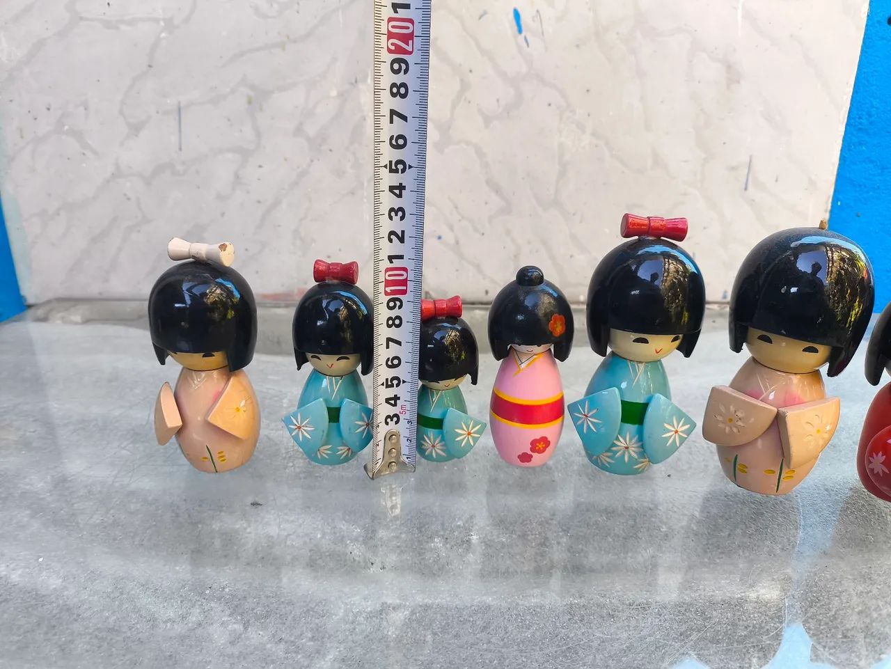 Conjunto bonecas de madeira Kokeshi - Foto 3