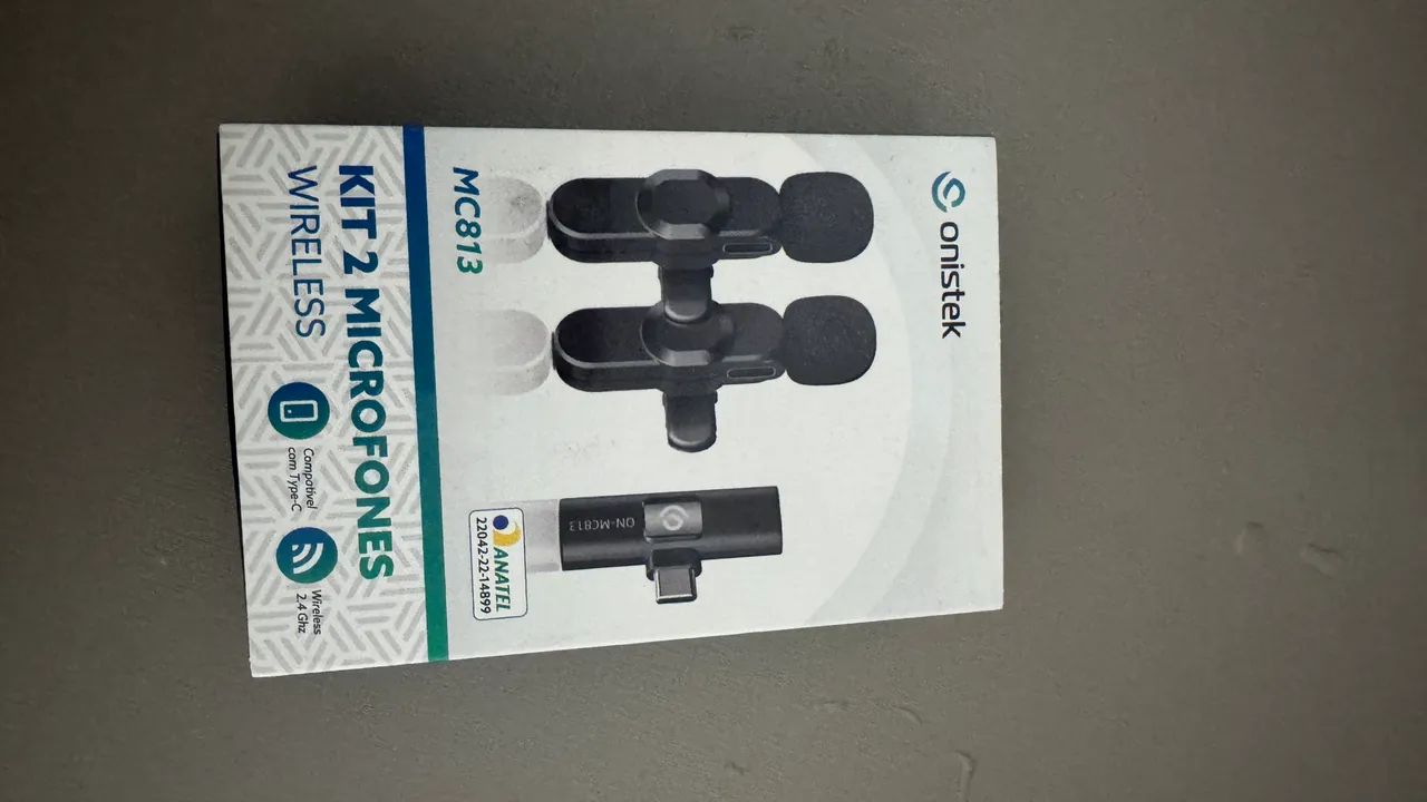Kit 2 Microfones Wireless USB-C Novo - R$ 60