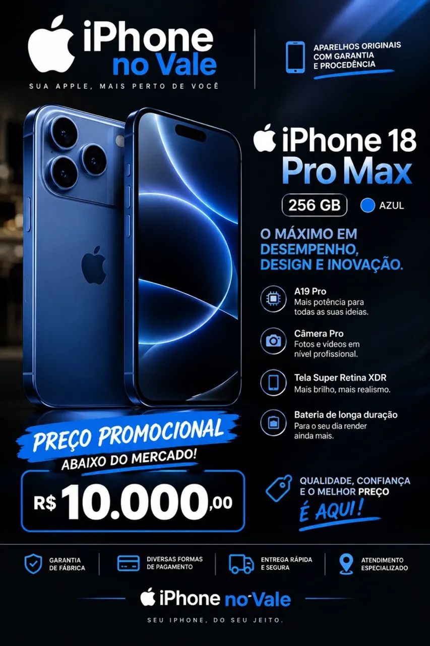 Vende-se IPHONE 18 PRO MAX 256 GLACIAL 