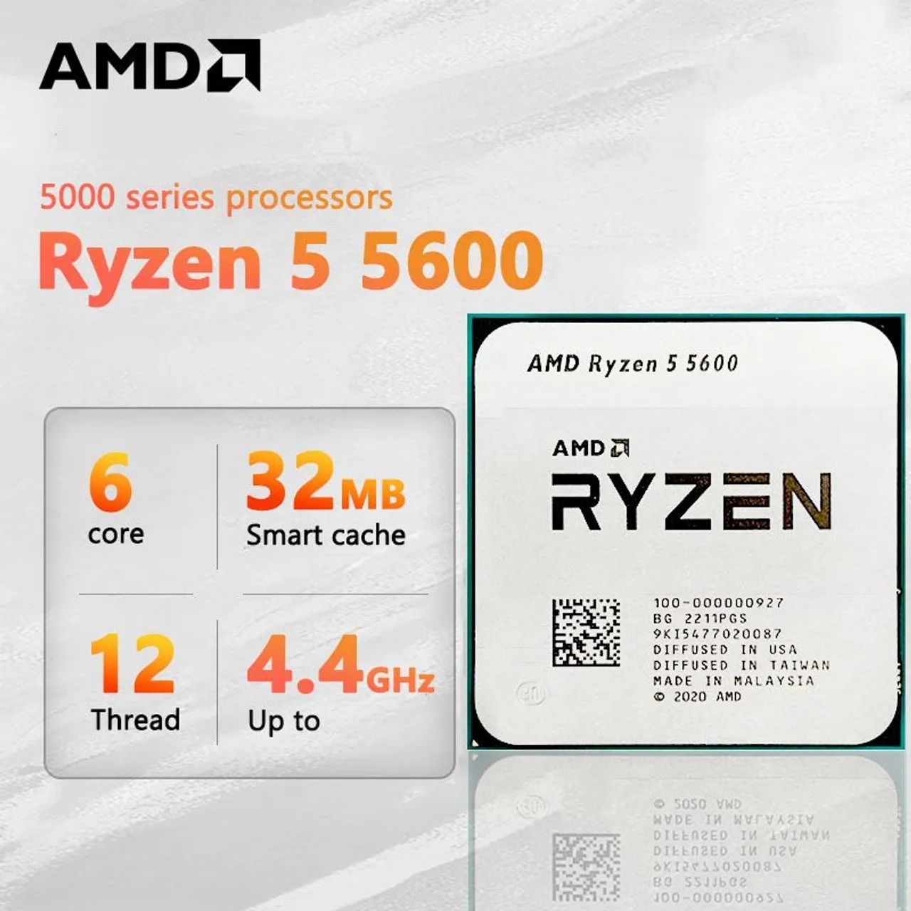 Processador Ryzen 5 5600 6/12 