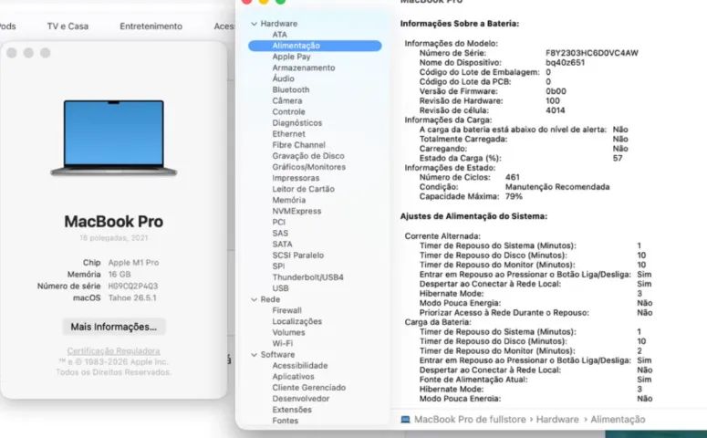 MacBook Pro M1 Processador PRO 512GB 16GB 16"pol - Foto 4