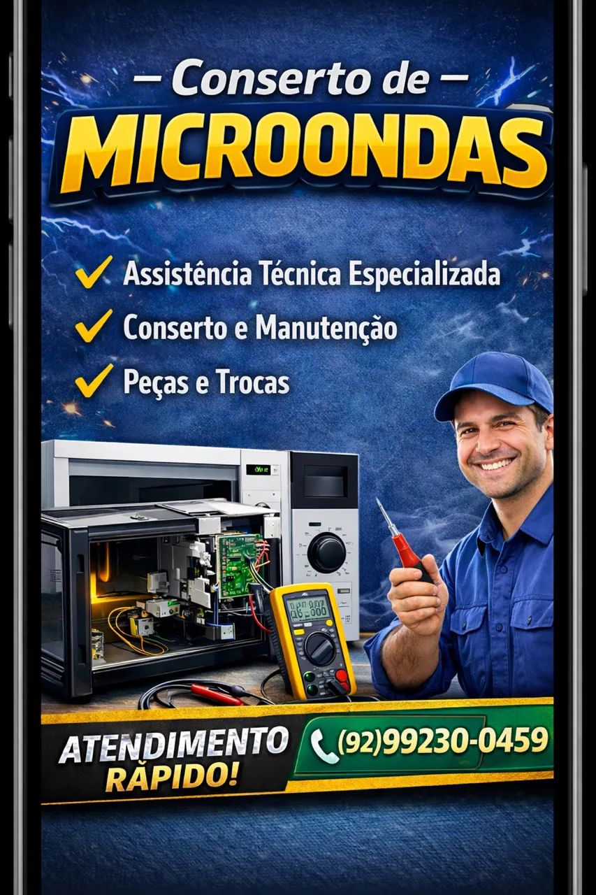 Conserto de microondas microtech a domicílio 