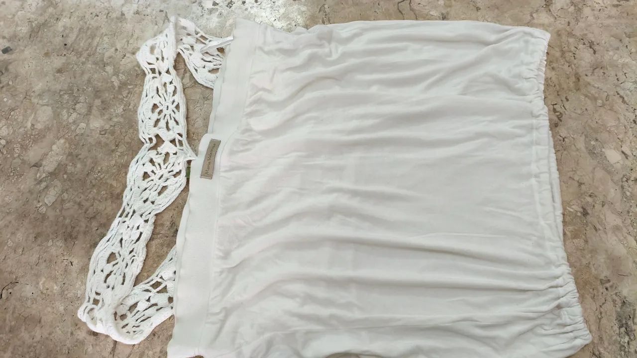 Maria Valentina blusa com crochê  - Foto 5