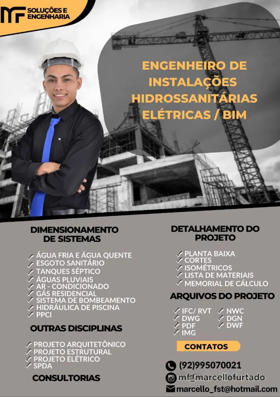 PROJETOS DE ENGENHARIA, INSTALAÇÕES BIM REVIT