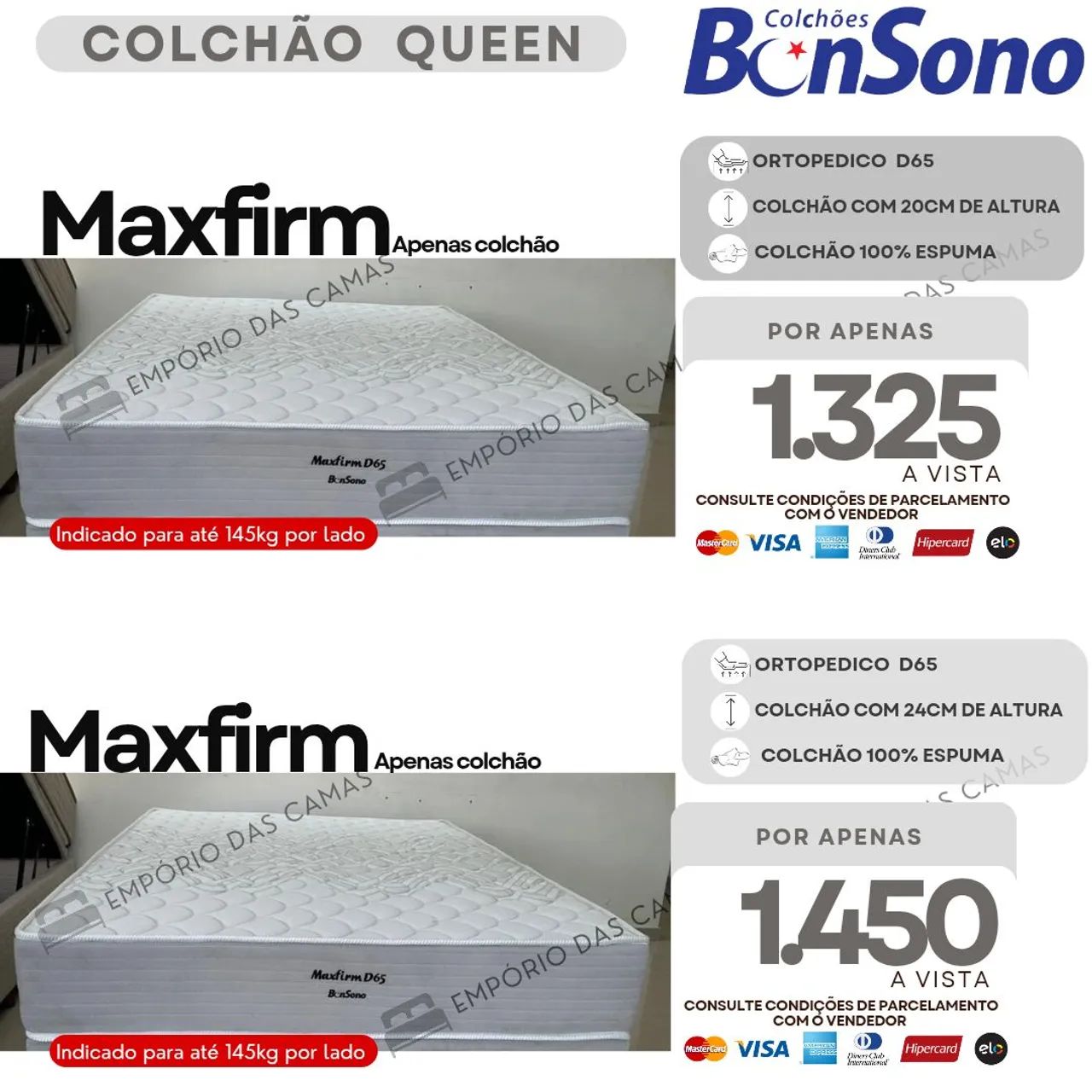 Colchão queen size bonsono Colchões de molas ou espuma  - Foto 2