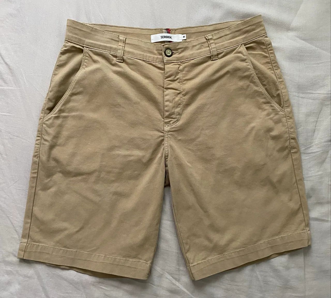 Bermuda Chino Sarja Sergio K Caqui Original - 40