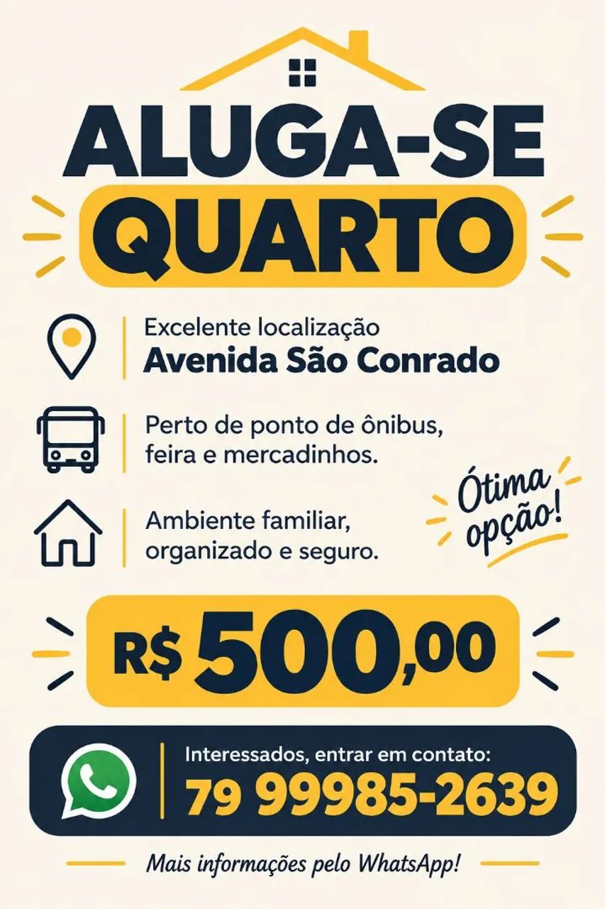 Aluga-se quarto - Avenida São Conrado