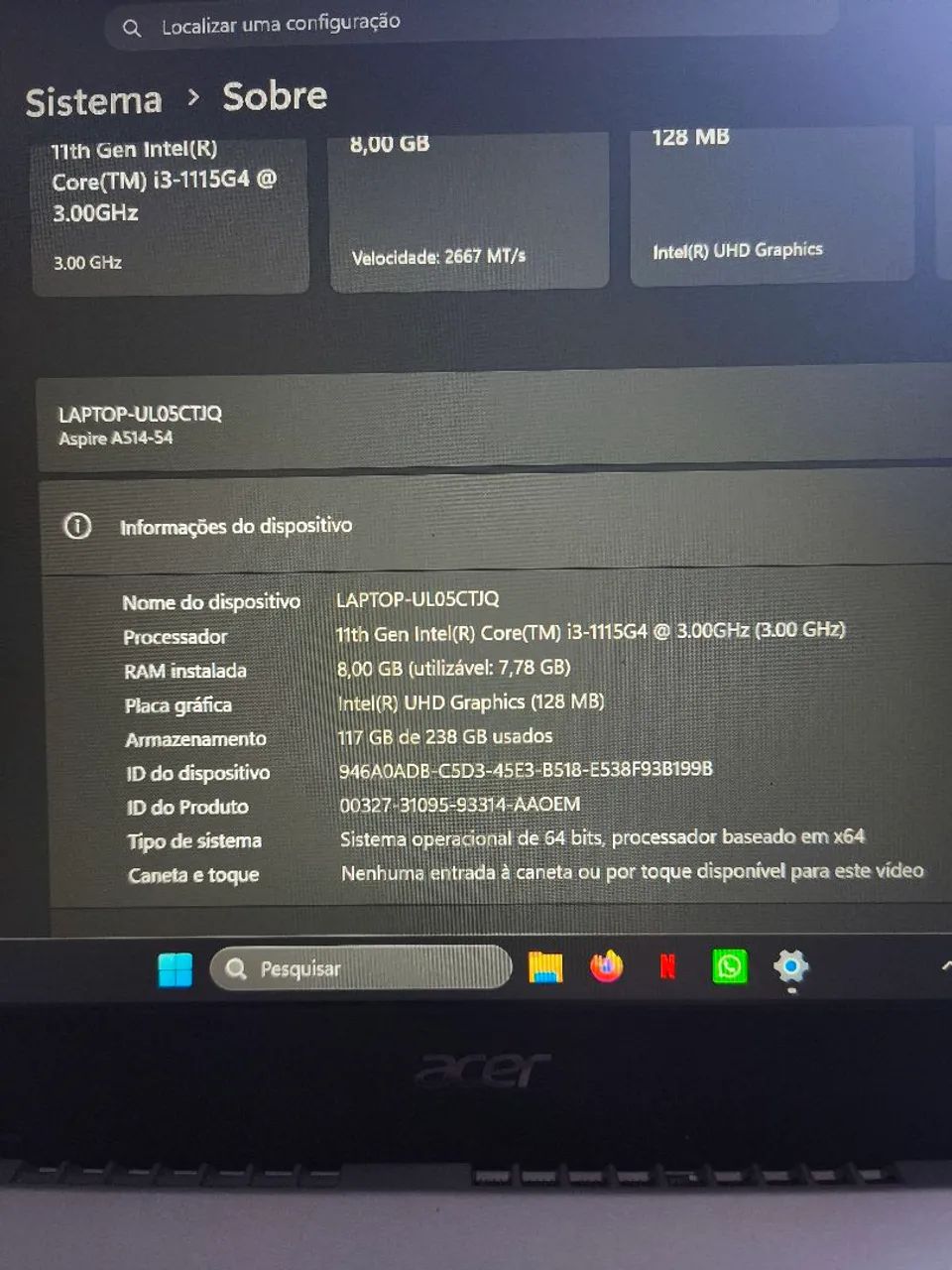 Notebook Acer aspire 5 - Foto 5