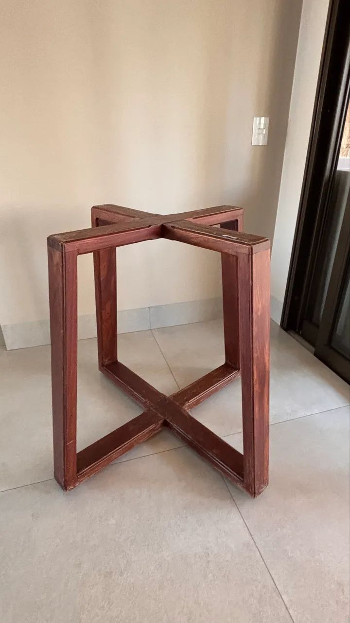 Pé de mesa de madeira  - Foto 2