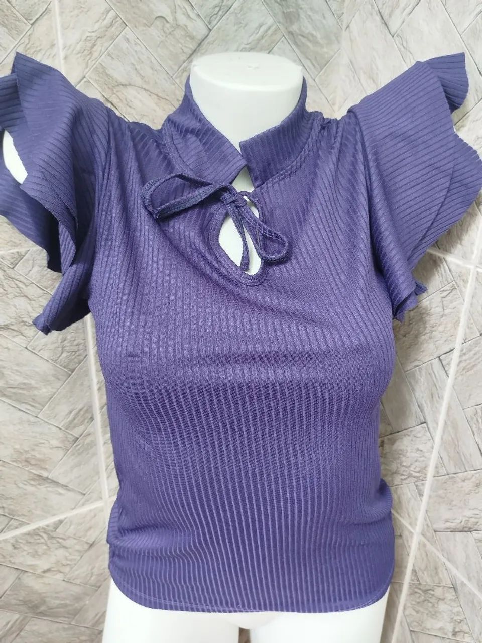 Blusa malha canelada  - Foto 3