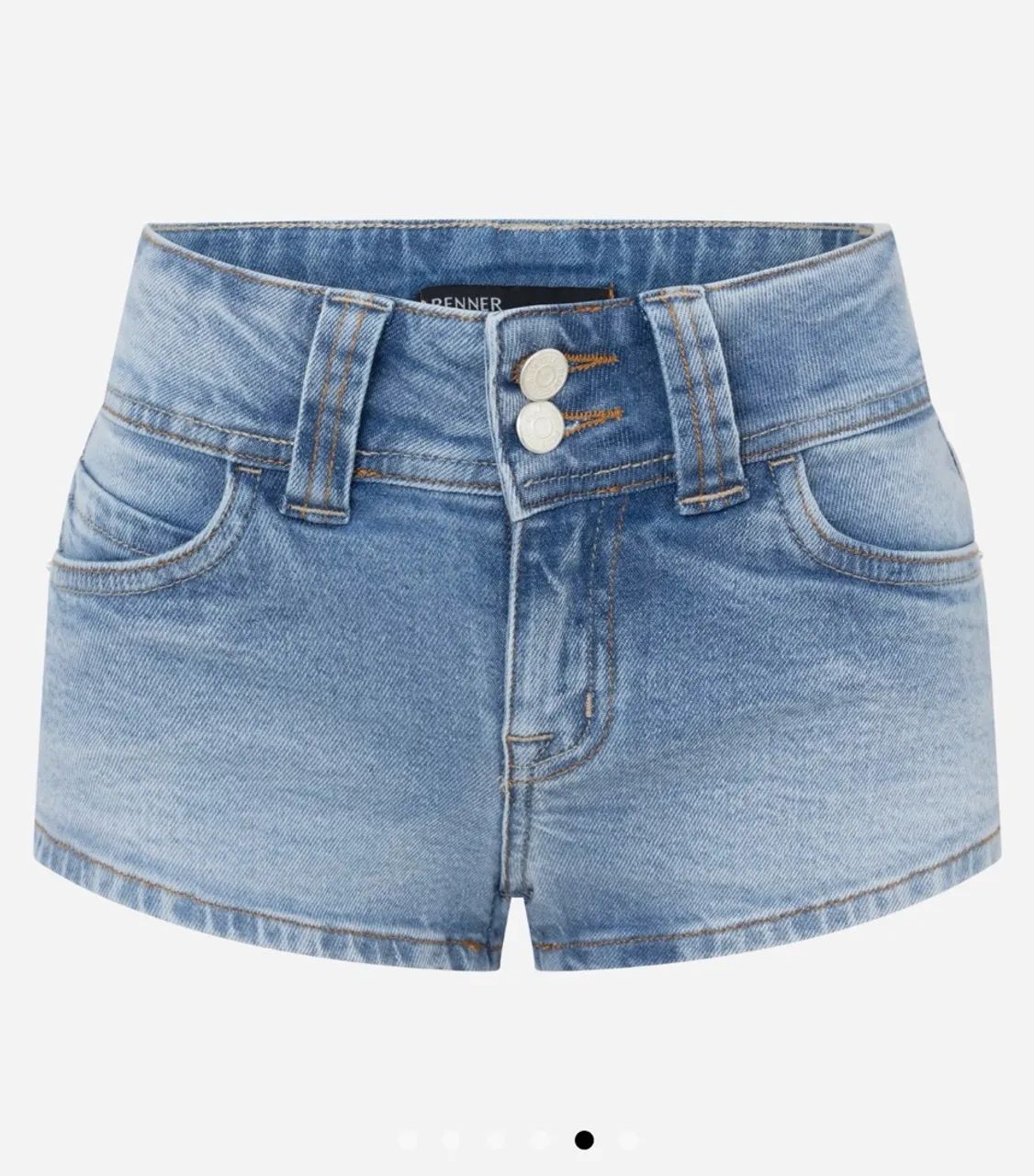  Short Jeans Azul Mini Lapela