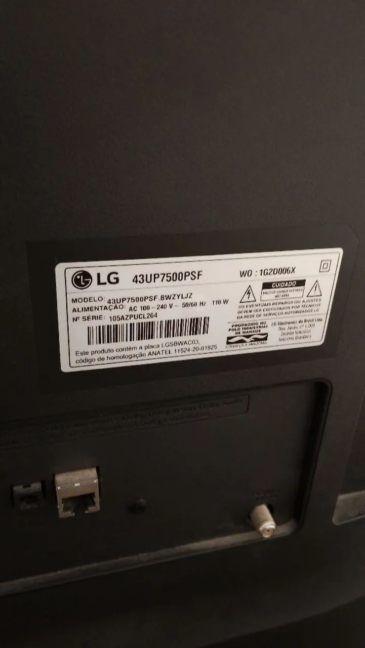 Tv LG 43 polegadas display quebrado  - Foto 2