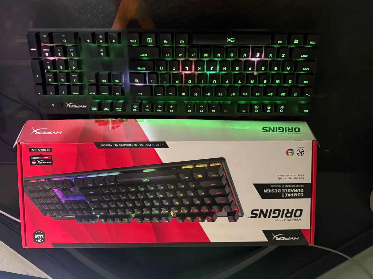 Teclado Mecânico Hyperx Alloy Origins switch red