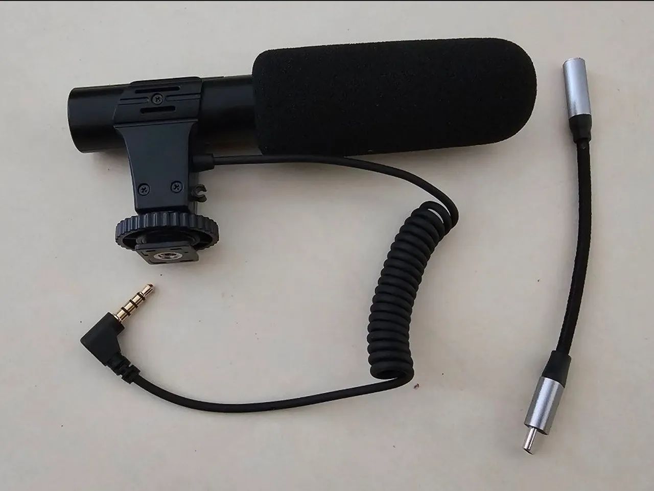 Microfone e adaptador