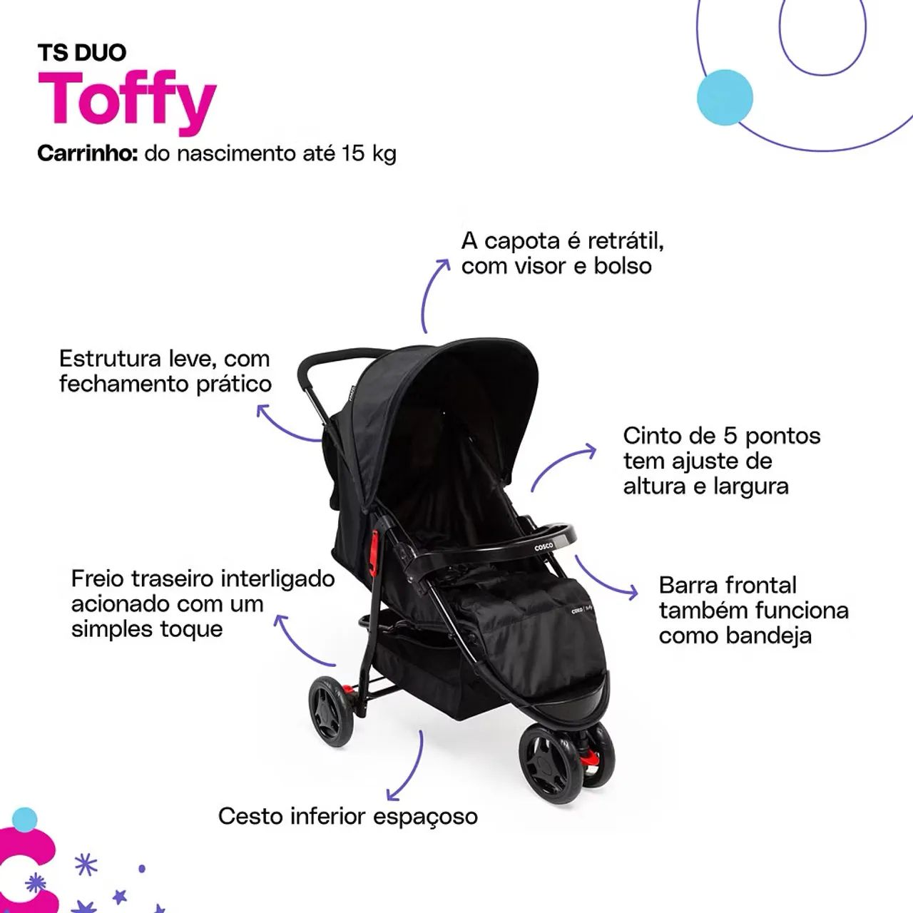 Carrinho e bebê conforto  - Foto 4