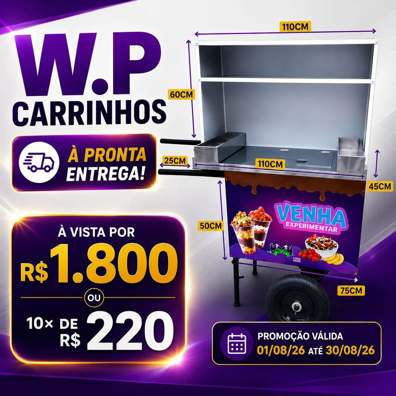 Carrinhos de açaí  - Foto 3