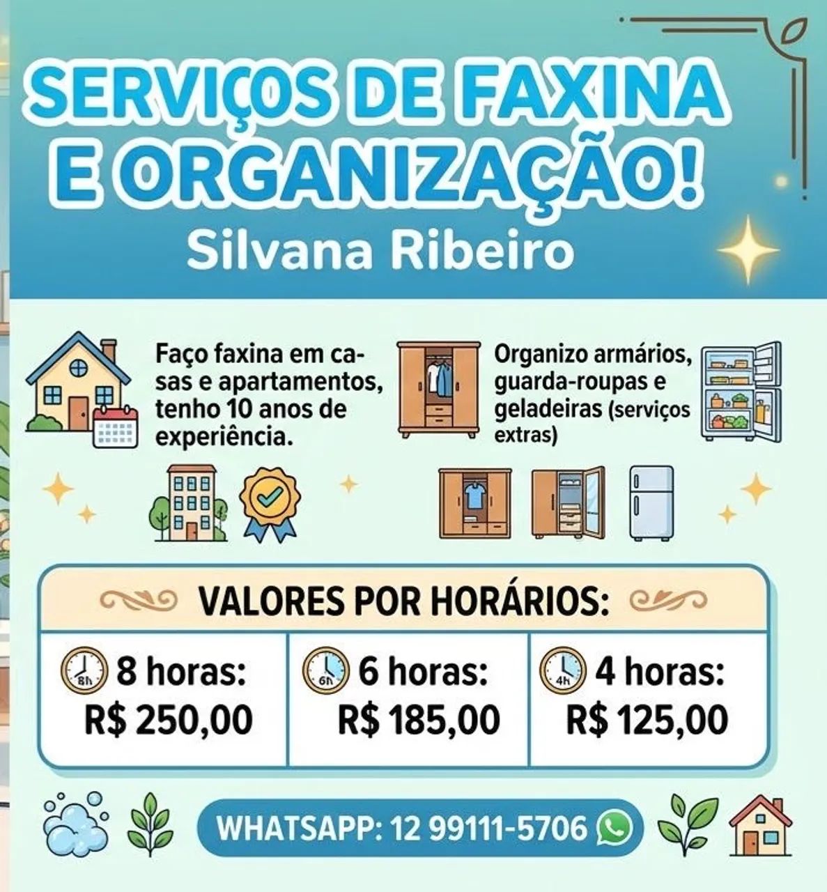 Serviços de Faxina e Organização 