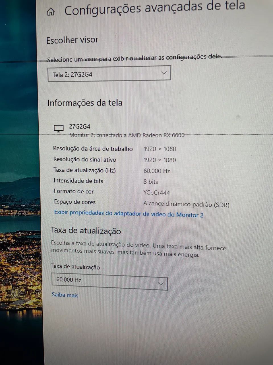 MONITOR AOC 27 polegadas 144hz - Problema na taxa de atualização  - Foto 4