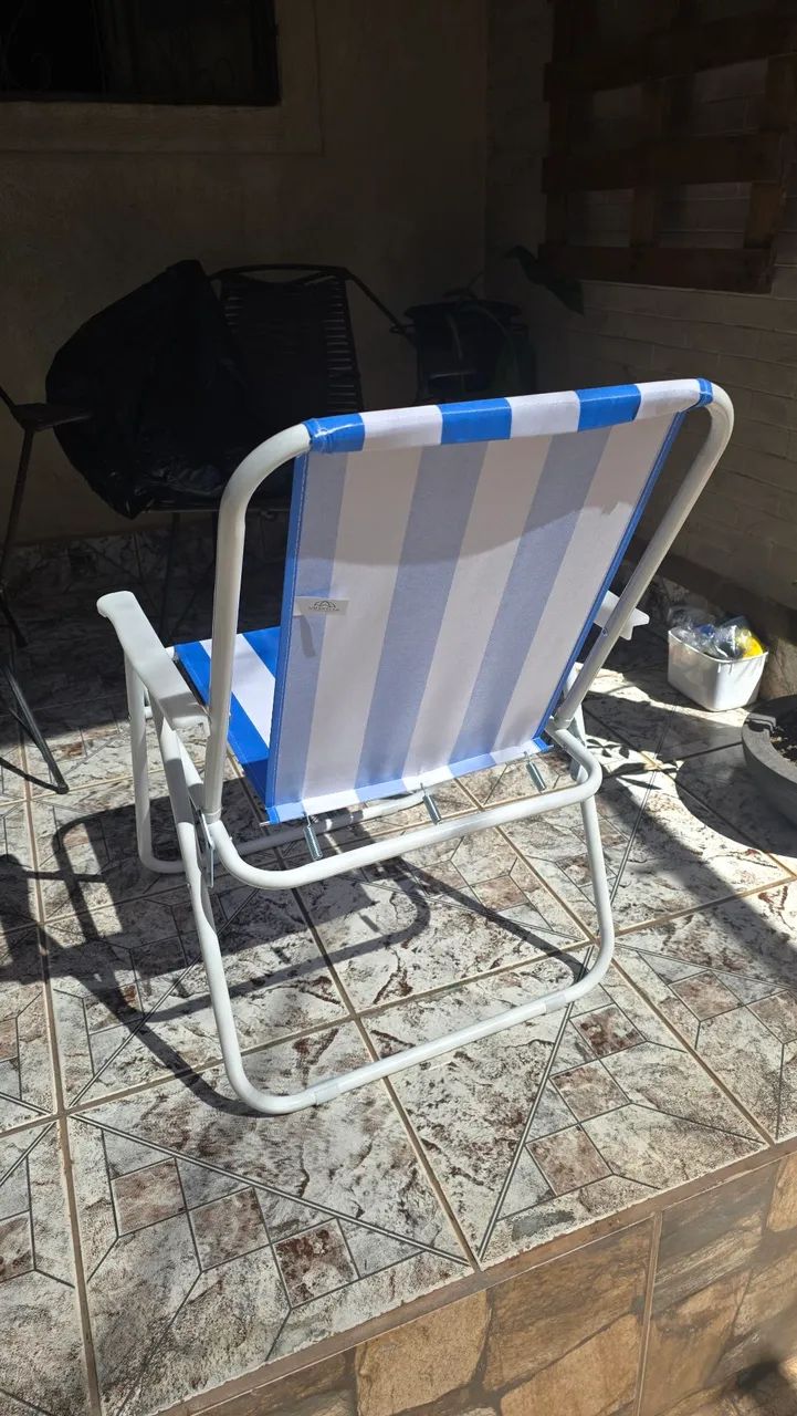 Cadeira de praia alta 150kg resistente  - Foto 3