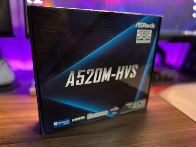 Placa Mãe ASRock A520M-HVS AM4 DDR4 - Nova