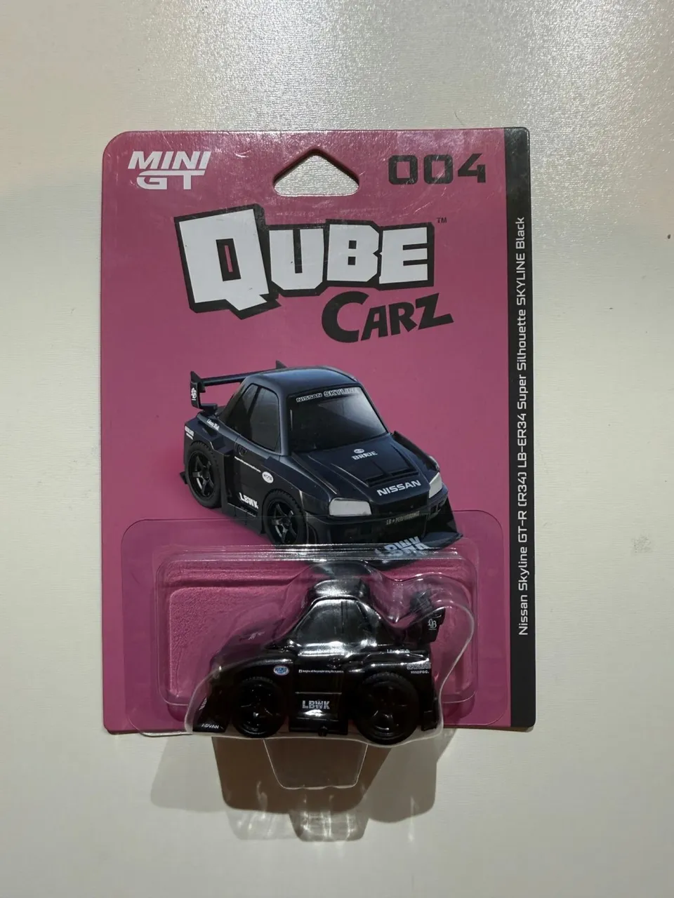 Nissan LB-ER34 Super Silhouette SKYLINE Vermelho/Preto MINI GT 843