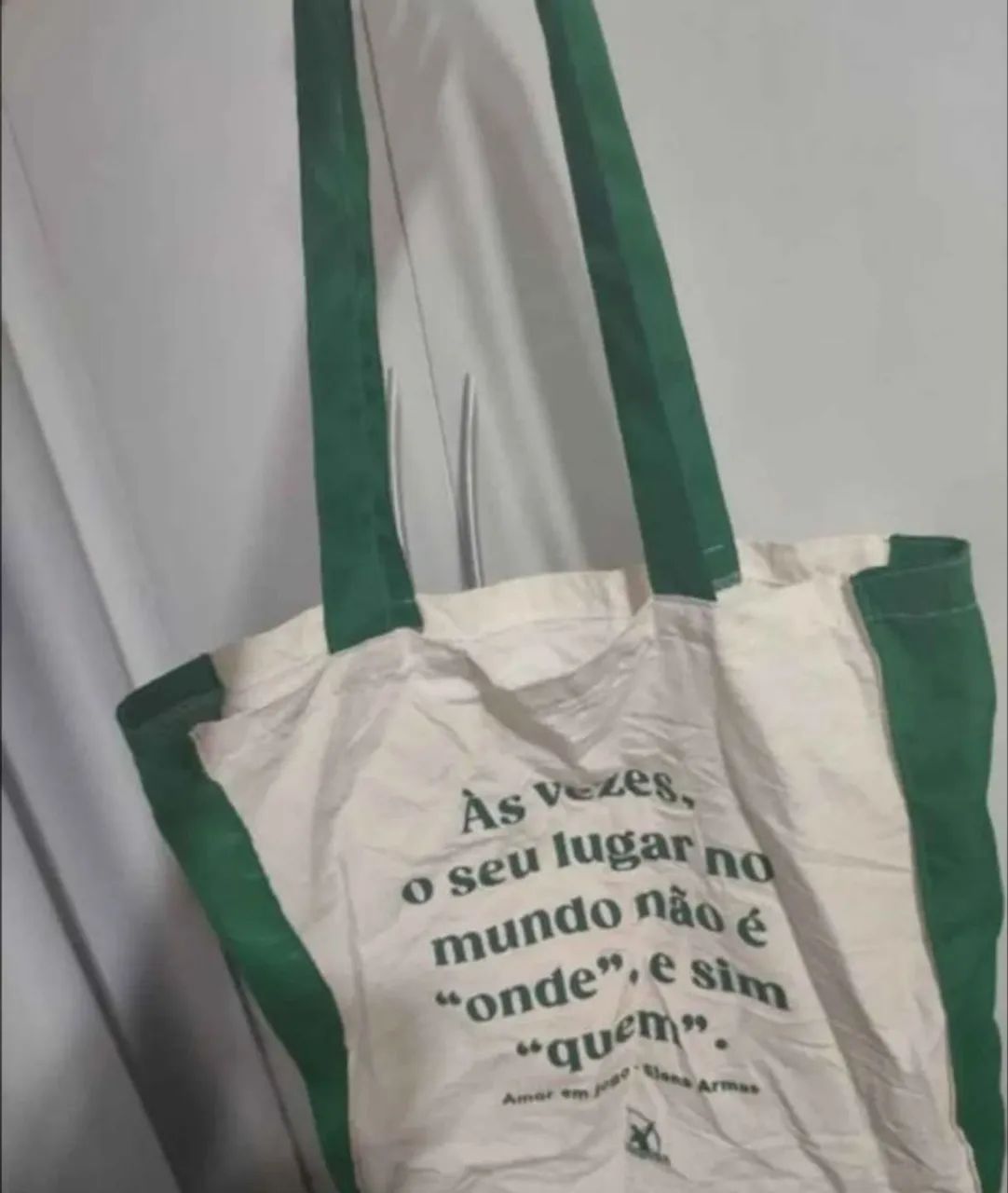 Bolsa de pano do livro amor em jogo - Foto 4