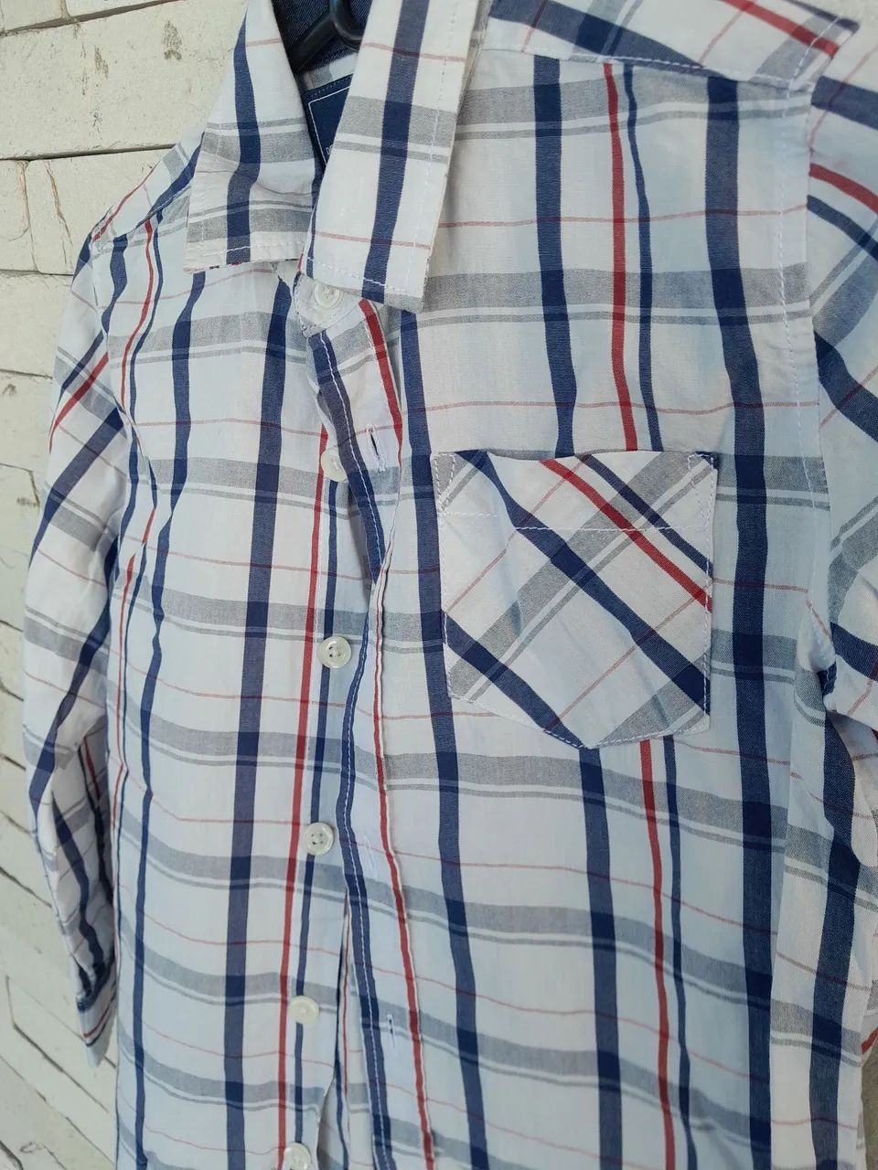 Camisa Manga Longa Xadrez Infantil  - Foto 3