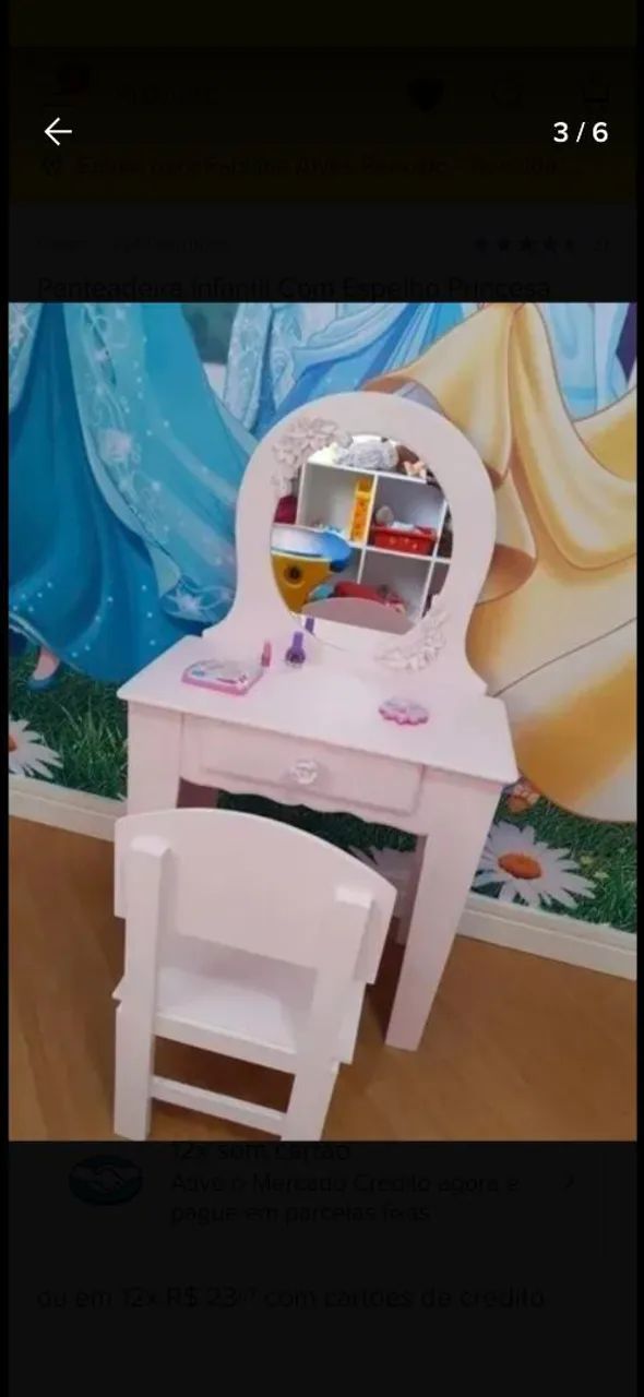 Mini Penteadeira com Banqueta 