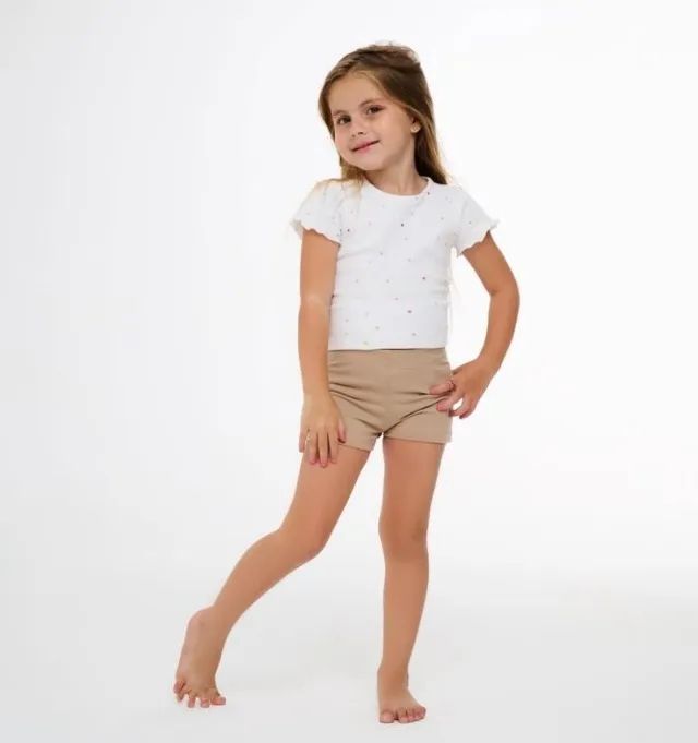 short interno infantil de algodão