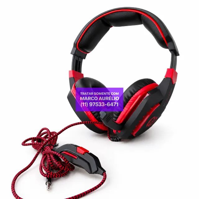 Headset Gamer com Microfone Plug 3.5 - R$ 100
