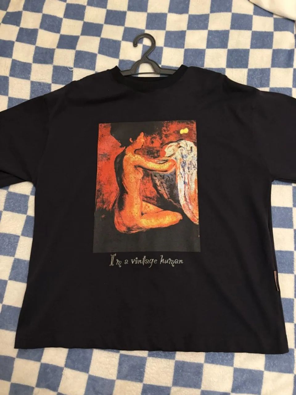Camiseta Down Jacquards Vintage Human Preta | Tam P | Estado de Nova - Foto 4