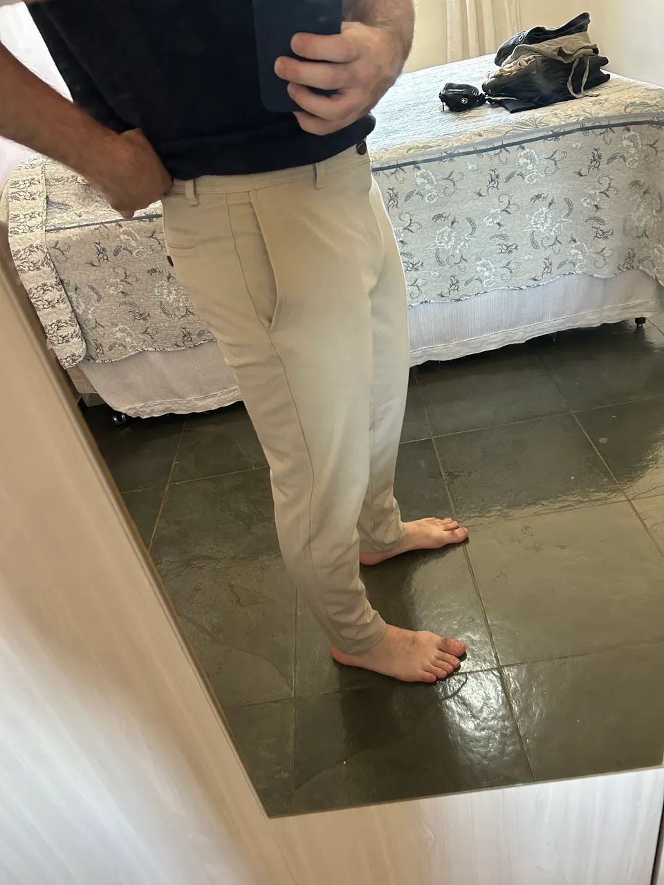 Calça Alfaiataria Zara 42 Caqui Marrom - Foto 5